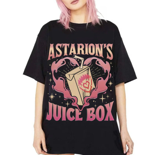 Funny Astarion Game Fan Comfort Colors Shirt, Astarion BG3 Shirts, Astarion’s Juice Box BG3 T Shirt, High Elf Gaming Apparel, Dark Humor Tee