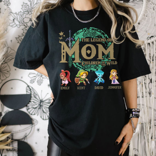 Personalized The Legend Of Mom Shirt, Zelda Mom Shirt, Custom Zelda Shirt, Breath Of The Wild Shirt, Tears Of The Kingdom, Gamer Shirt