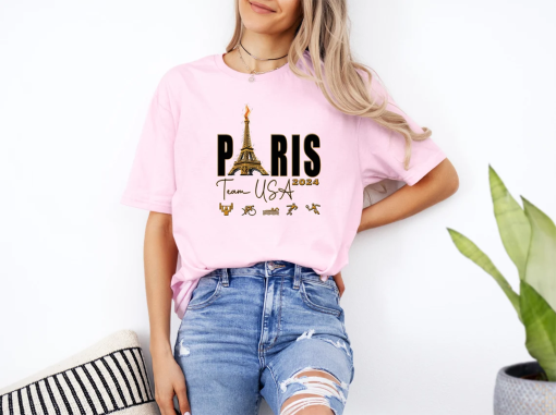 Paris France Shirt, Summer Olympic Shirt 2024, Team USA Olympic Shirt, Paris Vacation, Gift For Travel, Europe Travel, Girls Travel, Unisex