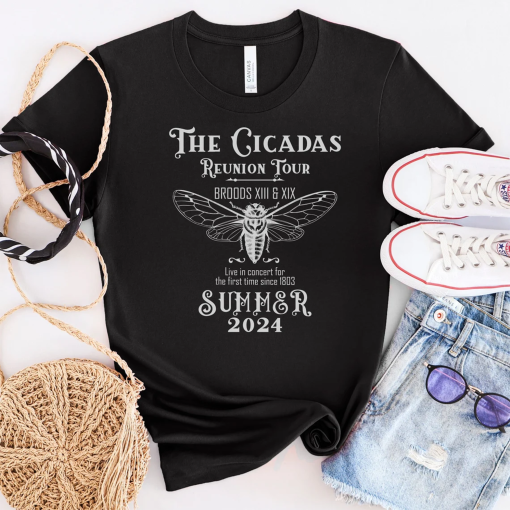 Cicada Shirt 2024 Cicada Emergence Unisex Jersey Short Sleeve Tee Funny Cicada Concert T-shirt Bug Humor Goblincore Insect Tee Nature Lover