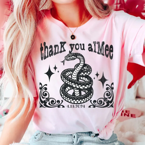 Thank You Aimee Shirt Music Merch Trendy TS Graphics Tee Pop Culture Shirts Vintage Band Tees Tortured Poets Snake Shirt Concert Tee Gift