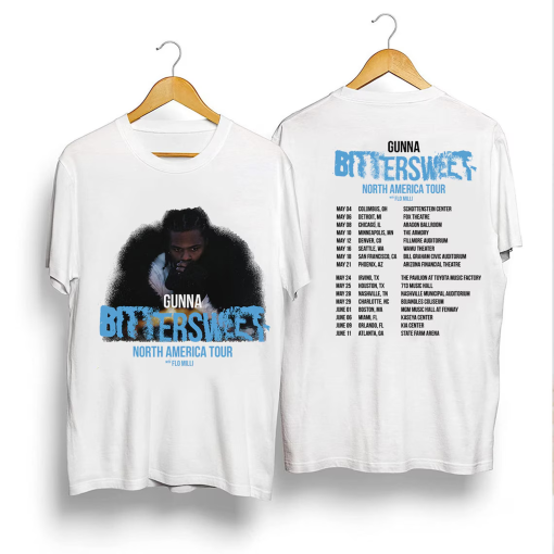 Gunna The Bittersweet Tour 2024 Shirt, Gunna 2024 Concert Shirt, Gunna Fan Gift, Rap Tee Concert, Rap Hip Hop Shirt, Bittersweet Tour Merch