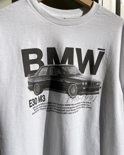 Vintage Car T-Shirt BMW E30 M3 Racing Streetwear / Gifts For Car Guys / Gift For Dad