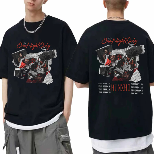 Hunxho One Night Only Tour 2024 Shirt, Hunxho Fan Shirt, Hunxho 2024 Concert Shirt, Hunxho Rap Tour Tee, Rapper Hunxho Fan Gift