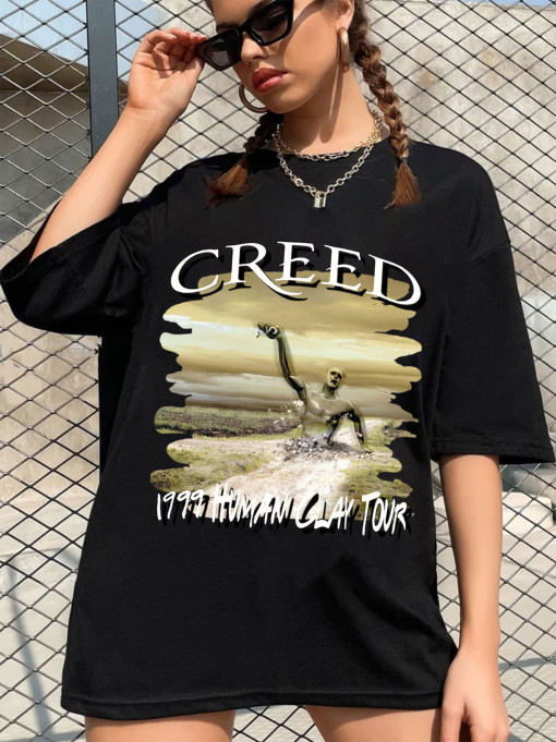 Vintage Creed Human Clay 1999 Tour Shirt, Creed Band 2024 Tour Summer of ’99 Tour, Creed Band Fan Shirt, Rock Band Creed Graphic Shirt