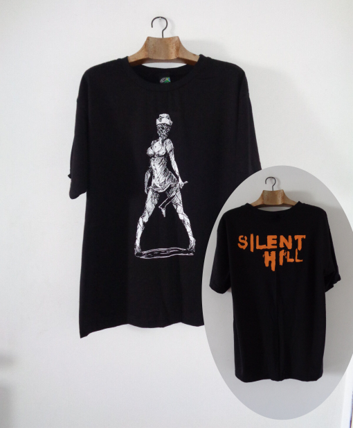 T-shirt Silent Hill Nurse PS1 Retro Game Playstation – 100% Cotton – All Sizes