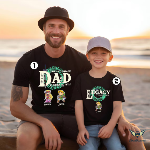 Personalized Dad The Legend Son The Legacy Shirt | Zelda Dad Shirt | Legend Of Zelda Shirt | Zelda Link | Gamer Father Son Matching Shirts