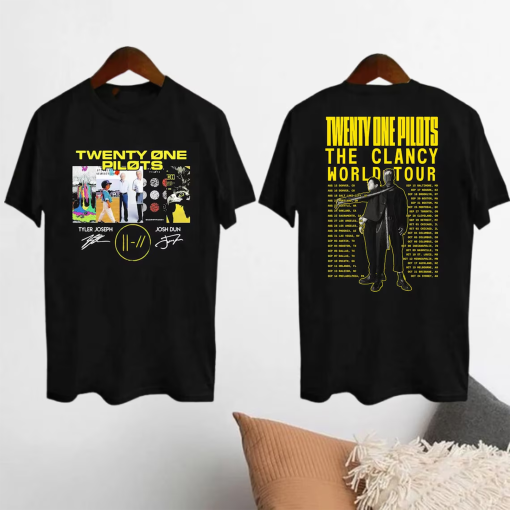 Twenty One Pilots Clancy World Tour 2024 TShirt, Twenty One Pilots Signatures Shirt, Twenty One Pilots Fan Shirt, Twenty One Pilots Merch