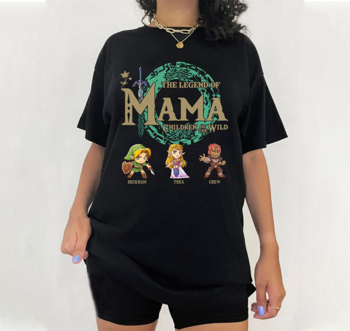 Personalized The Legend Of Mama Shirt, Zelda Mom Shirt, Custom Zelda Shirt, Breath Of The Wild Shirt, Tears Of The Kingdom, Gamer Shirt