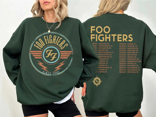 Foo Fighters 2024 Tour Shirt, Everything Or Nothing At Shirt, Foo Fighters Band Shirt, Foo Fighters Fan Gift, Concert Tee, Foo Fighter Merch