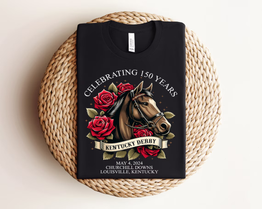 Kentucky Derby 150th Anniversary Shirt, Kentucky Derby Horse Racing Shirt, Run For The Roses, 2024 Derby Shirt, Derby Vibes Derby Time Shirt