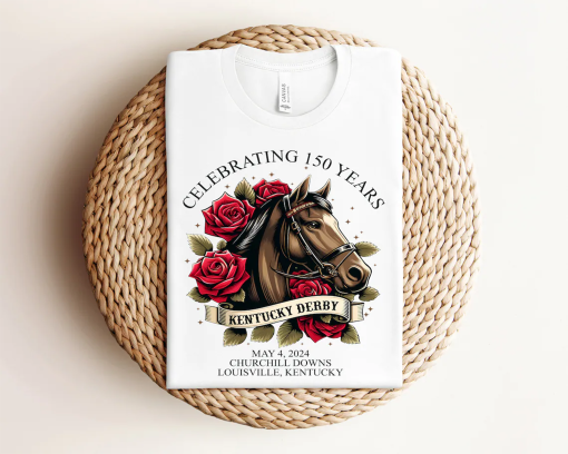 Kentucky Derby 150th Anniversary Shirt, Kentucky Derby Horse Racing Shirt, Run For The Roses, 2024 Derby Shirt, Derby Vibes Derby Time Shirt