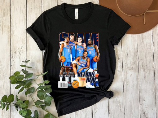 Shai SGA Josh Giddey Chet Holmgren Jalen OKC Thunder NBA Slam Cover Tee Shirt Nba Shirt Shai Gilgeous Alexander Okc Thunder Shirt westbrook