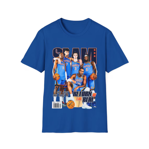 Shai SGA Josh Giddey Chet Holmgren Jalen OKC Thunder NBA Slam Cover Tee Shirt Nba Shirt Shai Gilgeous Alexander Okc Thunder Shirt westbrook