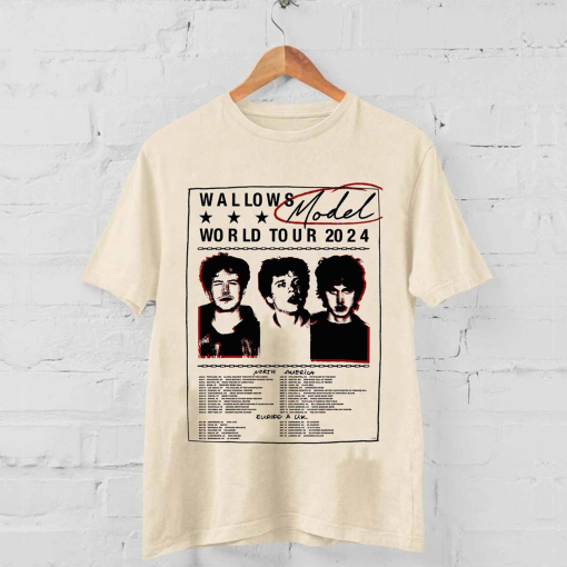 Wallows Model World Tour 2024 Shirt, Wallows Band Fan Shirt, Wallows 2024 Concert Shirt, Model World Tour 2024 Shirt