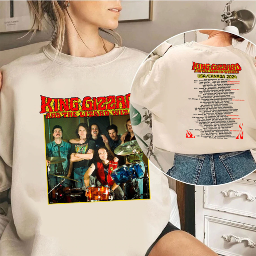 King Gizzard & the Lizard Wizard World Tour 2024 Shirt, King Gizzard and the Lizard Wizard 2024 Concert Shirt, Rock Band Fan, Music Tour Tee