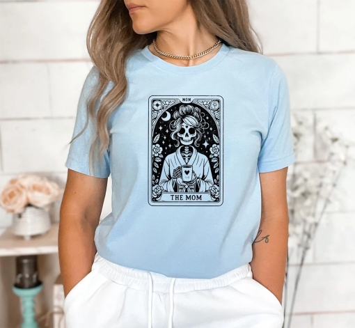 The Mom Tarot Card Shirt, Skeleton Mom T-shirt, Celestial Mama Shirt, Witchy Vibes Tee, Mother’s Day Gift Shirt, Vintage Gift For Mom