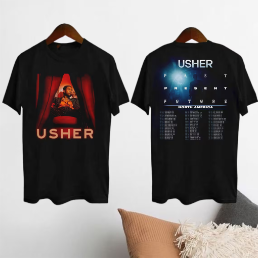 2024 Usher Past Present Future Tour Shirt, Usher Concert 2024 Shirt, Usher Fan Gift, Usher Graphic Shirt, Usher Merch, Usher 90s Vintage Tee