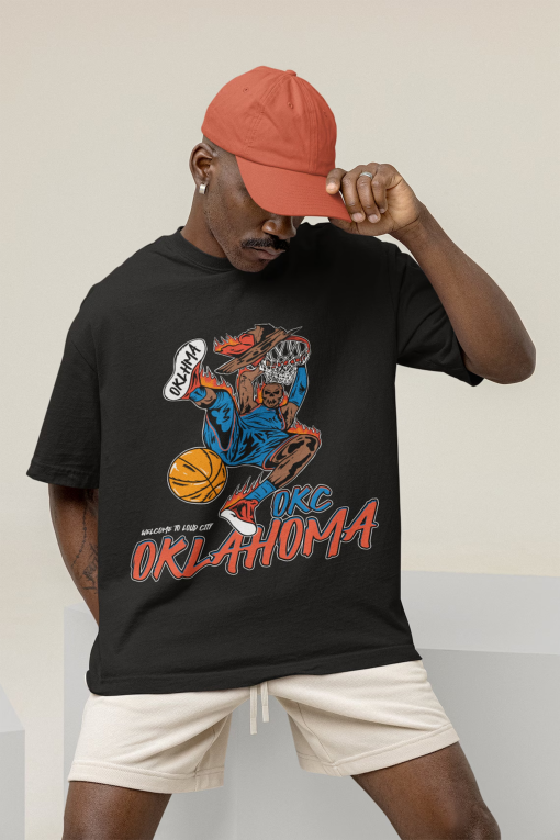 Oklahoma City Basketball T Shirt | OKC Graphic Bootleg T-Shirt | Vintage OKC T Shirt