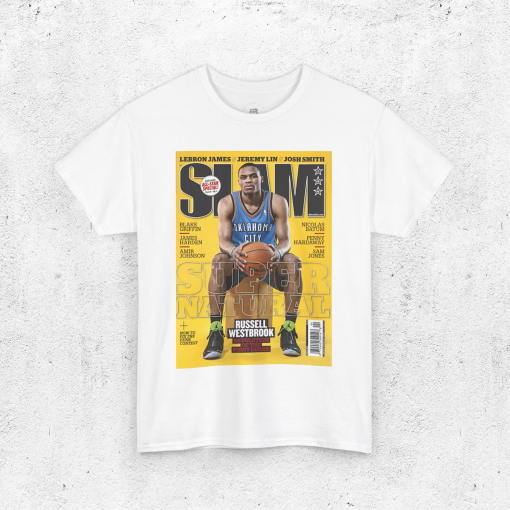 Russell Westbrook Shirt, Oklahoma City Thunder “OKC” Magazine Cover T-Shirt, Unisex Sports Tee, Vintage Retro Basketball Streetwear, Gift