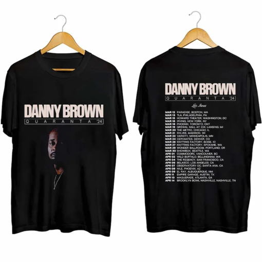 Danny Brown 2024 Tour Shirt, Danny Brown 2023 Concert Shirt, Danny Brown Fan Shirt, Quaranta Tour 2024 Shirt, Quaranta Tour Shirt