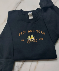 Frog and Toad Embroidered Sweatshirt, Vintage Classic…