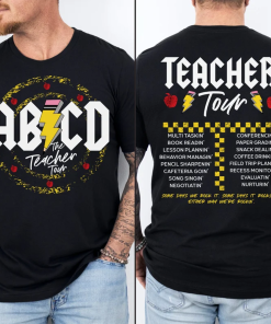 Teacher Shirt, ABCD Teacher Tour Shirt, Back…