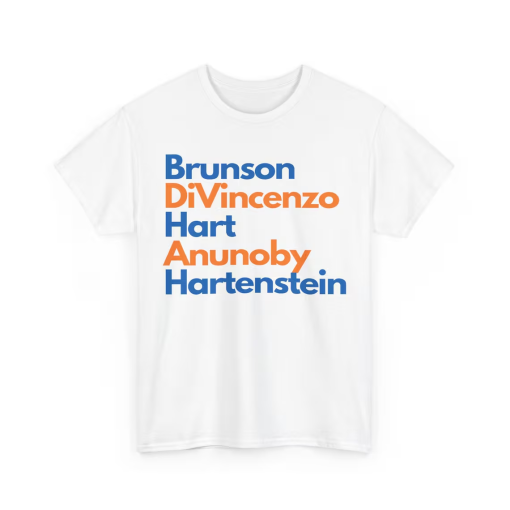 New York Knicks T Shirt | NYK Starting Lineup, Knicks Shirt, Knicks Fan Shirt, Knicks Playoff Shirt, Knicks Fan Gift, NY Knicks Tee