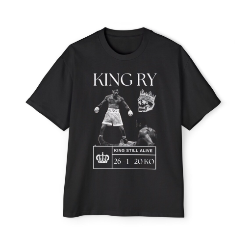 King Ry Ryan Garcia Men’s Heavy Oversized Tee Exclusive King Ryan Garcia Boxing fan gift for Dad brother uncle son Oversized T shirt boxers