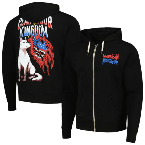 Men’s Black Cody Rhodes Claim Your Kingdom Pharaoh Full-Zip Hoodie