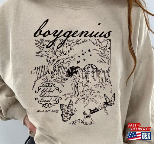 Boygenius Merch Sweatshirt, Rock Music Tour 2023 Phoebe Bridgers Short Sleeve Tee Tops