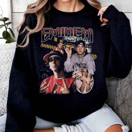 Eminem unisex T-Shirt, Rapper Homage Graphic Unisex T-Shirt, Singer Sweatshirt, Eminem Retro 90’s Fans shirt Gift for Rapper Fan Hip Hop