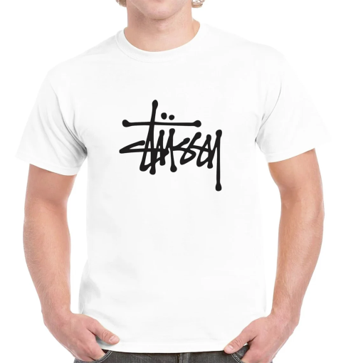 Stussy Logo Classic T-Shirt Unisex Gildan Softstyle Tshirt Skate Street Wear Punk Fun Gift 90’s 00’s Tee Skateboard Graffiti White Black