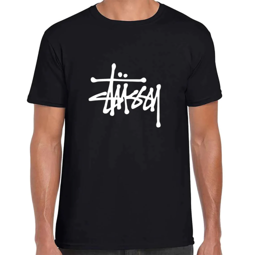 Stussy Logo Classic T-Shirt Unisex Gildan Softstyle Tshirt Skate Street Wear Punk Fun Gift 90’s 00’s Tee Skateboard Graffiti White Black