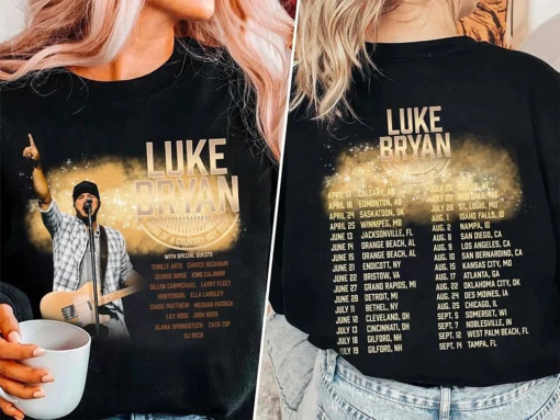 Luke Bryan Mind Of A Country Boy Tour 2024 Shirt, Concert Shirt Double Sided, Gift For Her Him Unisex T-shirt Sweatshirt Hoodie