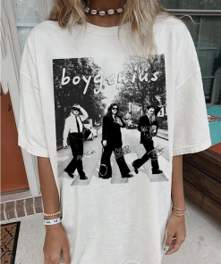 Black White Boygenius Walking T Shirt