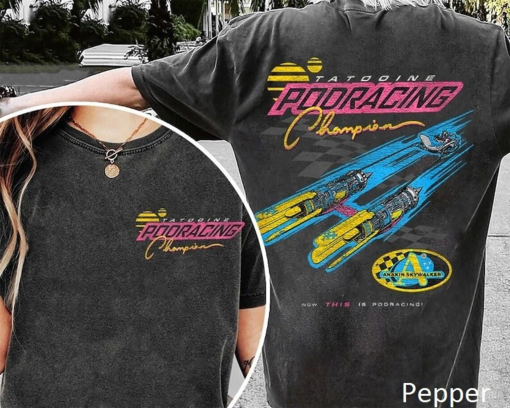 Retro Tatooine Podracing Champion Comfort Colors Shirt, Star Wars Washed T-shirt, Hollywood Studios Shirt, Galaxy’s Edge Trip Shirt