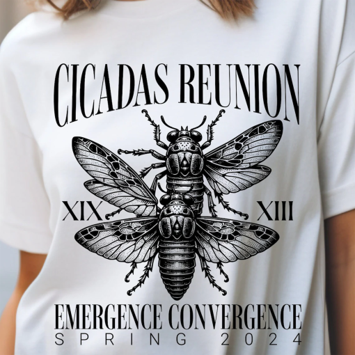 Limited Edition Cicadas Reunion Tshirt for Spring 2024, Cicadas Reunion: Spring 2024 Emergence Tshirt