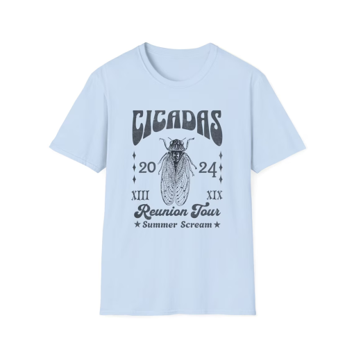 Retro Funny Cicada Shirt, 2024 Year of the Cicadas Emergence Graphic Tshirt, Insect Unisex Soft Summer Tee, Gift for Nature Lover