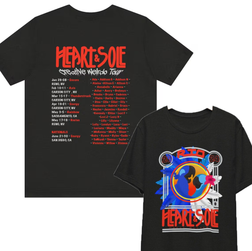 Heart & Sole Rio band FUNDRAISER tee Creative weirdo tour