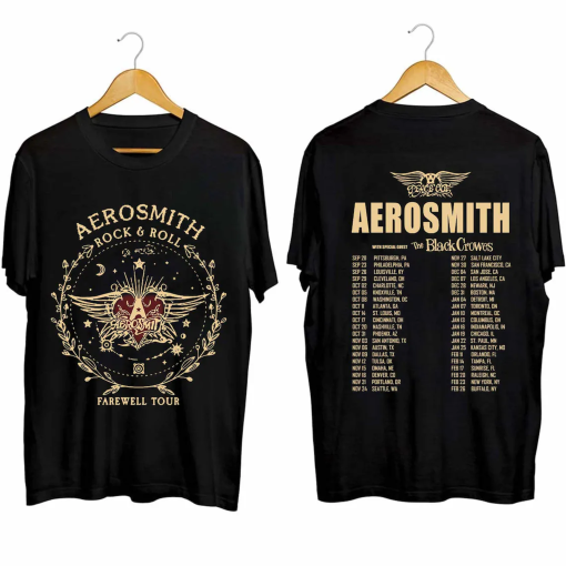 Aerosmith 2024-2025 North American Farewell Tour Shirt, Aerosmith Band Fan Shirt, Aerosmith 2024 Farewell Tour Shirt