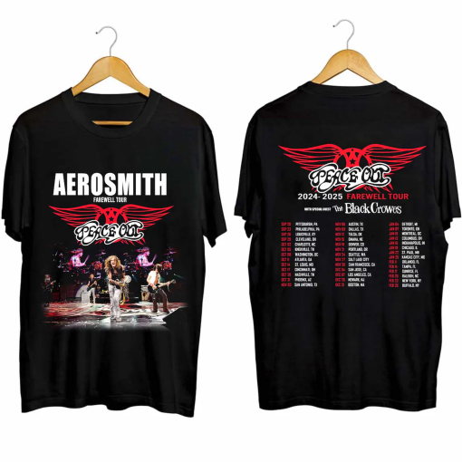 Aerosmith 2024-2025 North American Farewell Tour Shirt, Aerosmith Band Fan Shirt, Aerosmith 2024 Farewell Tour Shirt