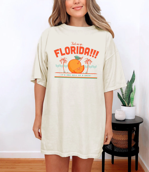 Florida!!! Comfort Colors Tee Shirt, Colorful Aesthetic Graphic Tee, Unisex Comfort Color T-Shirt