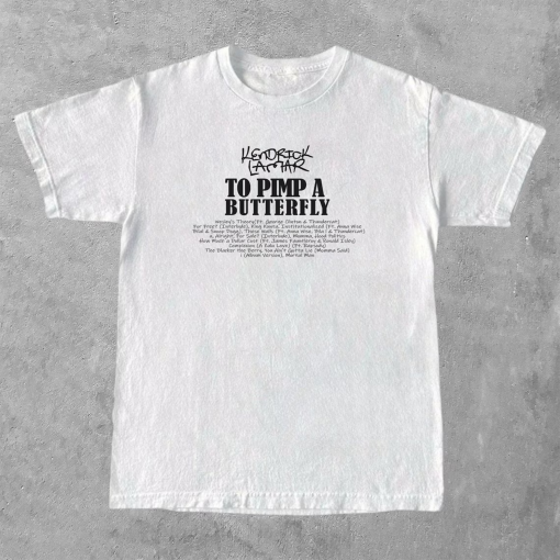 Vintage Kendrick Lamar Y2K Graphic Tee – Mr. Morale & TPAB Retro 90s Hip Hop Tee – Distressed Oversized Unisex Heavyweight Cotton T-Shirt