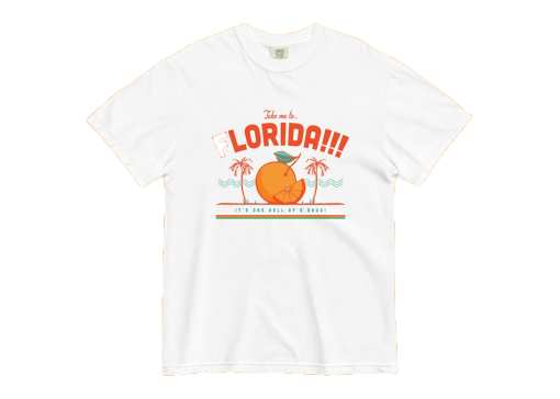 Florida!!! Comfort Colors Tee Shirt, Colorful Aesthetic Graphic Tee, Unisex Comfort Color T-Shirt