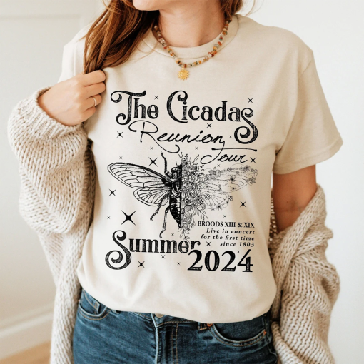 Cicada Shirt 2024, Cicada Concert Tour 2024, Year of the Cicadas Shirt, Funny Cicada Tee, Summer Tee, Insect Lover Tee, Bug Lover Gift