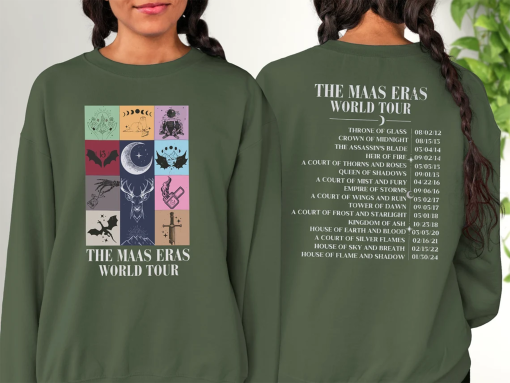 Sarah J. Maas Eras Tour Comfort Colors T-Shirt, The Maas Tour Tee, Crescent City, Throne of Glass Merch, SJM Fan Apparel gift, velars merchs