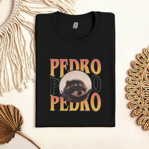 Pedro Raccoon T-Shirt, Meme Animal T-Shirt, Viral Pet T-Shirt, Racoon Lover Tshirt, Funny Shirt For Men Women, Cute Meme Tee