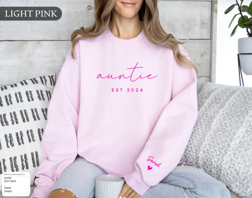 Personalized Grandma Sweatshirt Est Year with Grandkids Names on Sleeve, Mothers Day Gift, Birthday Gift for Grandma, New Grandma Sweater