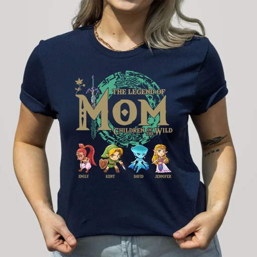 Personalized The Legend Of Mom Shirt, Zelda Korok Shirt, Legend Mom Shirt, Breath Of The Wild, Zelda Shirt, Tears Of The Kingdom,Gamer Shirt